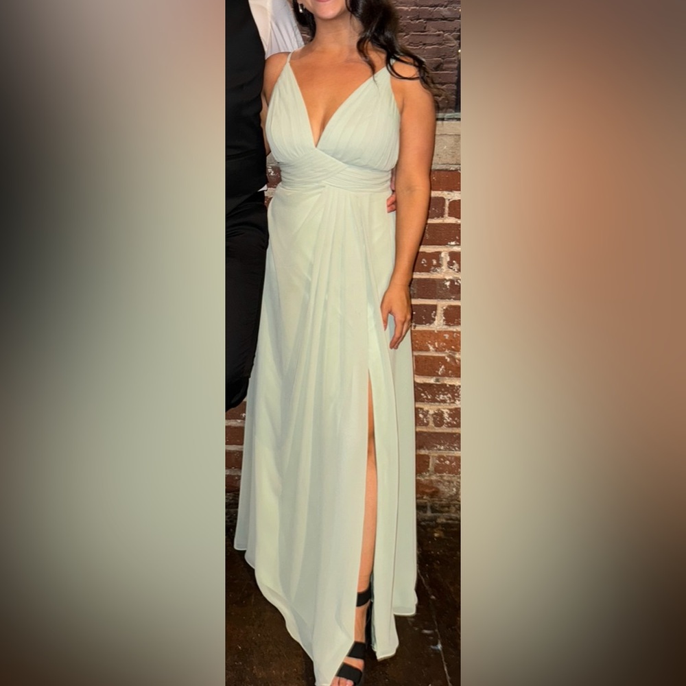 Azazie Maren Allure | dusty sage | size 6